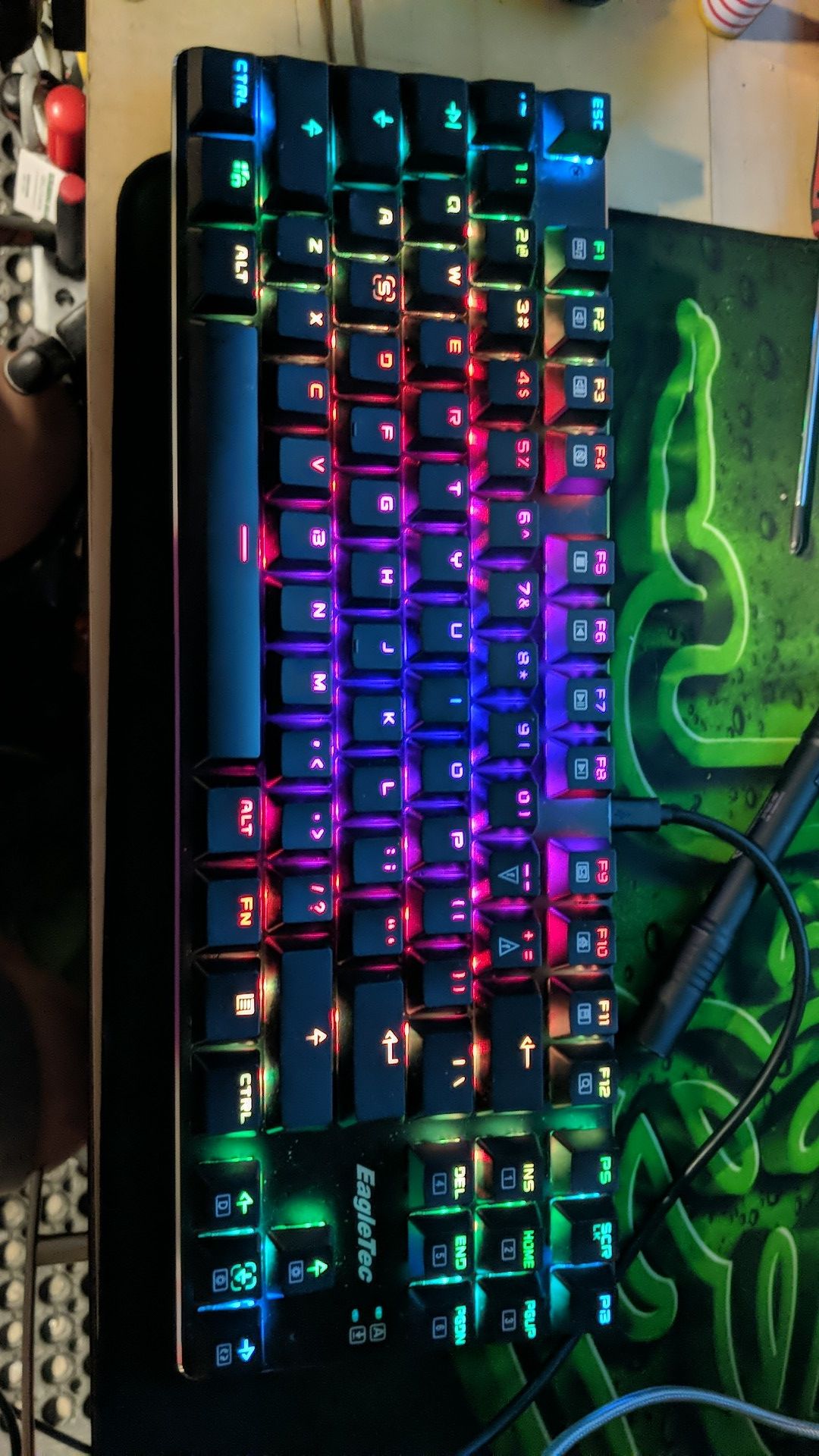 Eagletec Full RGB Wired Tenkeyless Gaming 86 Key Mechanical Keyboard