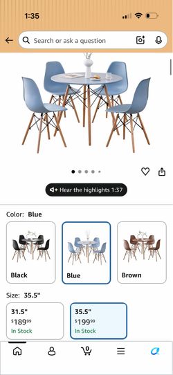 New round table and chair