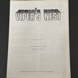 Viper's Nest by George MacDonald - Hero Games RPG 16-Page Book (SC, 1982)