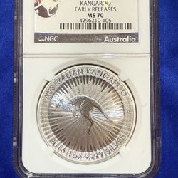 2016P 1oz NGC MS70 AUSTRALIA KANGAROO SILVER COIN 