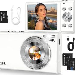Brand New in Unopend box 4K Digital Camera 48MP – 16X Zoom + 32GB SD Card + 2 Batteries