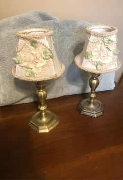 Silver candle sconces