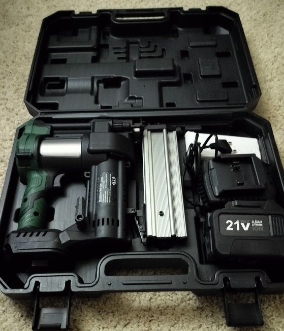 PROSTOMER brushless nail gun with Lithium ion battery 21V / 4.5 AH and charger/ see description 👍👍