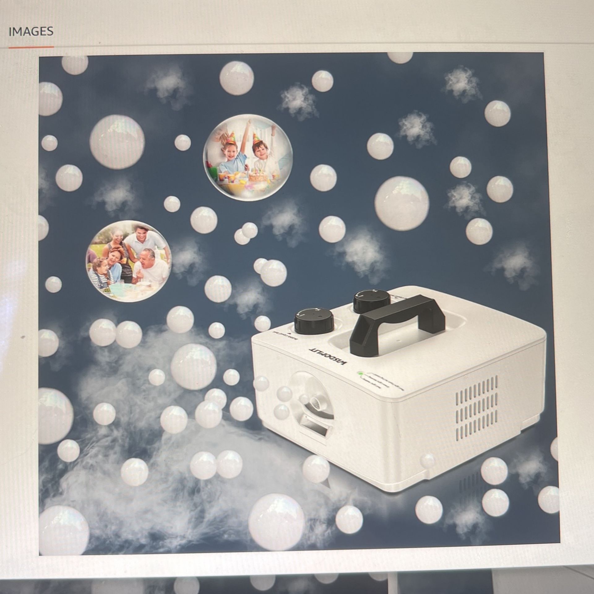 NEW Fog Bubble Machine. No Spill Smoke Bubble Maker. 250W Bubble Fog Machine. 8000+ Fog Bubbles Per Minute. Smoke Bubbles Effect for Indoor/Outdoor