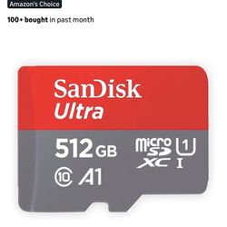 SanDisk 512GB Ultra microSDXC UHS-I Memory Card with Adapter - Up to 150MB/s, C10, U1, Full HD, A1, MicroSD Card - SDSQUAC-512G-GN6MA [New Version]