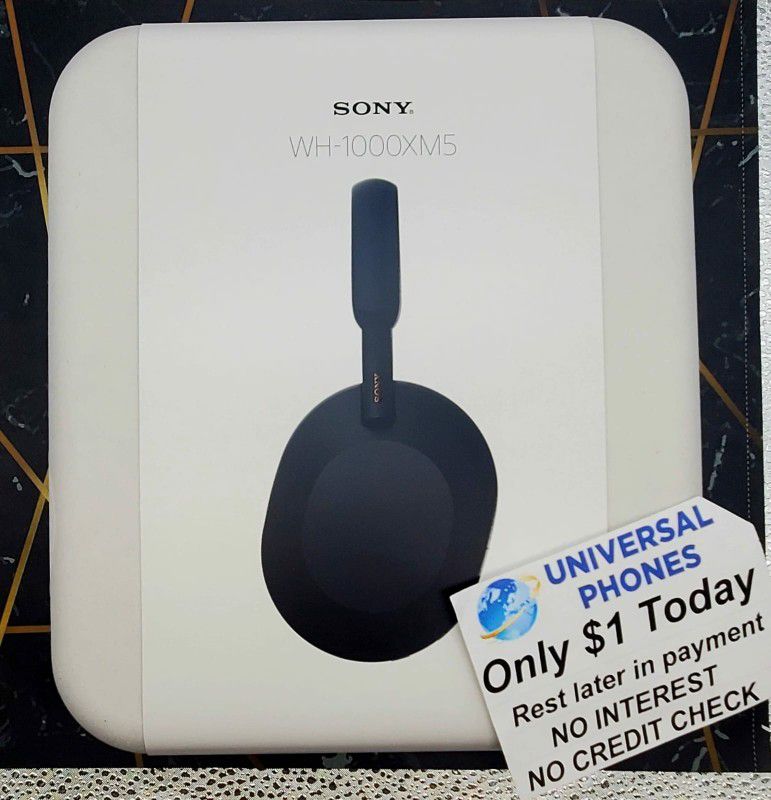 SONY WH1000XM5 BLUETOOTH HEADPHONES NEW IN BOX $1 DOWN TODAY REST IN PAYMENTS.NO CREDIT CHECK 