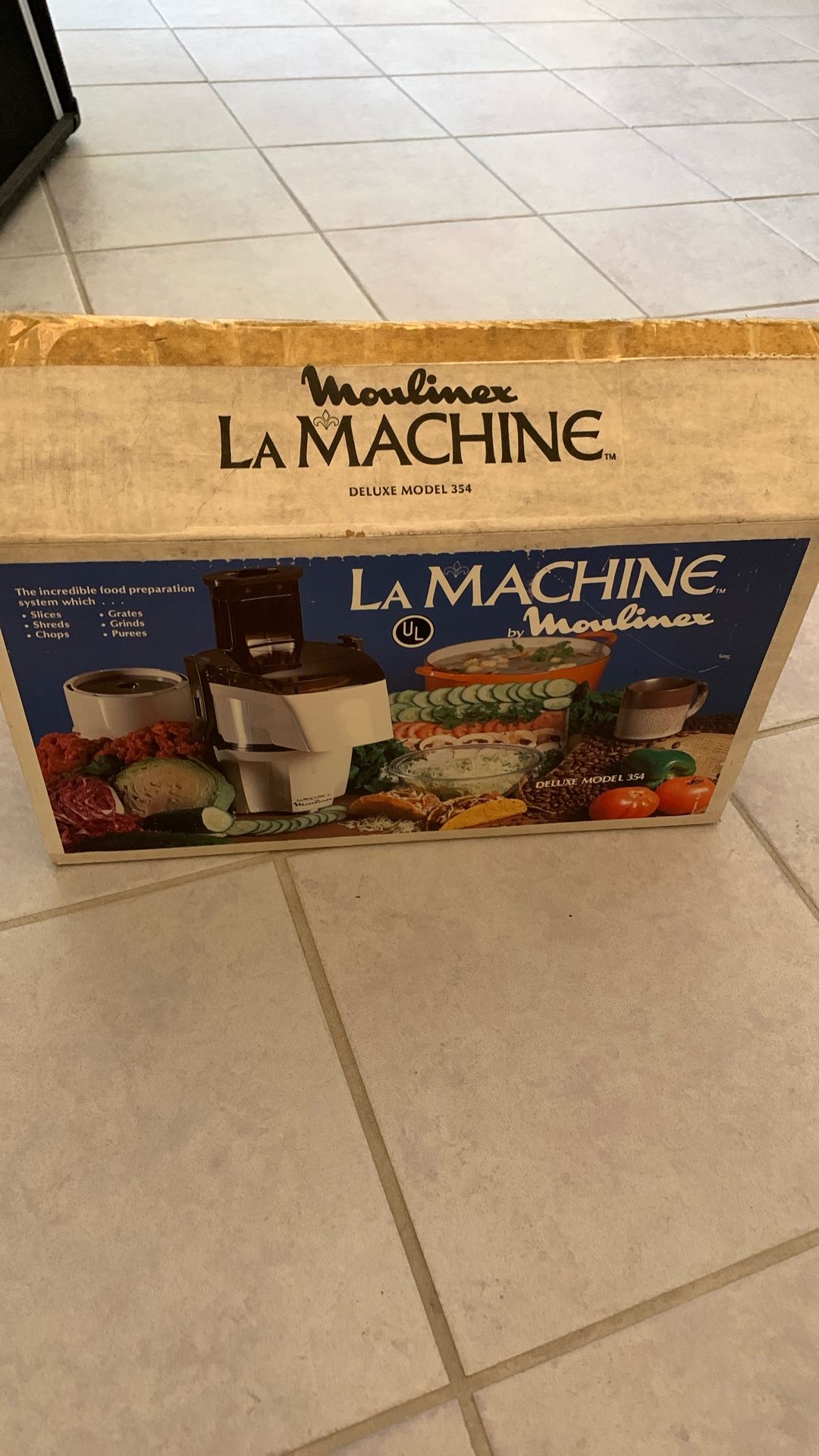 New Never Used Vintage La Machine Moulinex #354 Deluxe Food Processor