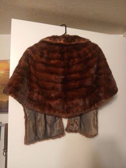 1950 Vintage Faux Fur Stoll Women Size Medium