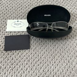 Vintage Prada SPR74G Black and White Shield Sunglasses