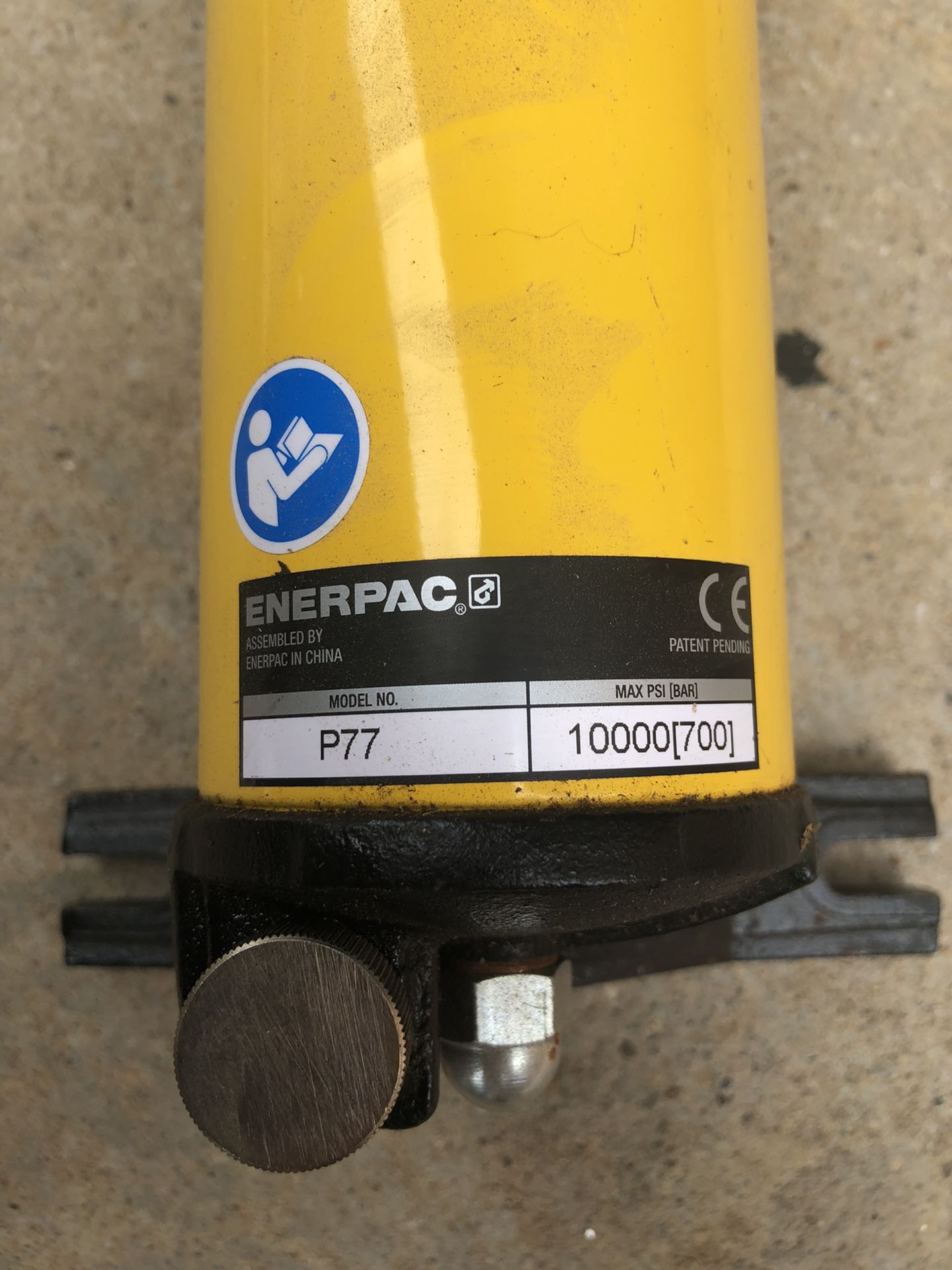 Enerpac model p77 max psi 10 000 and short 30 to enerpac jack for sale