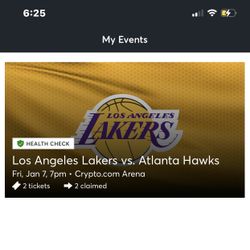 Laker tickets 1/7/22