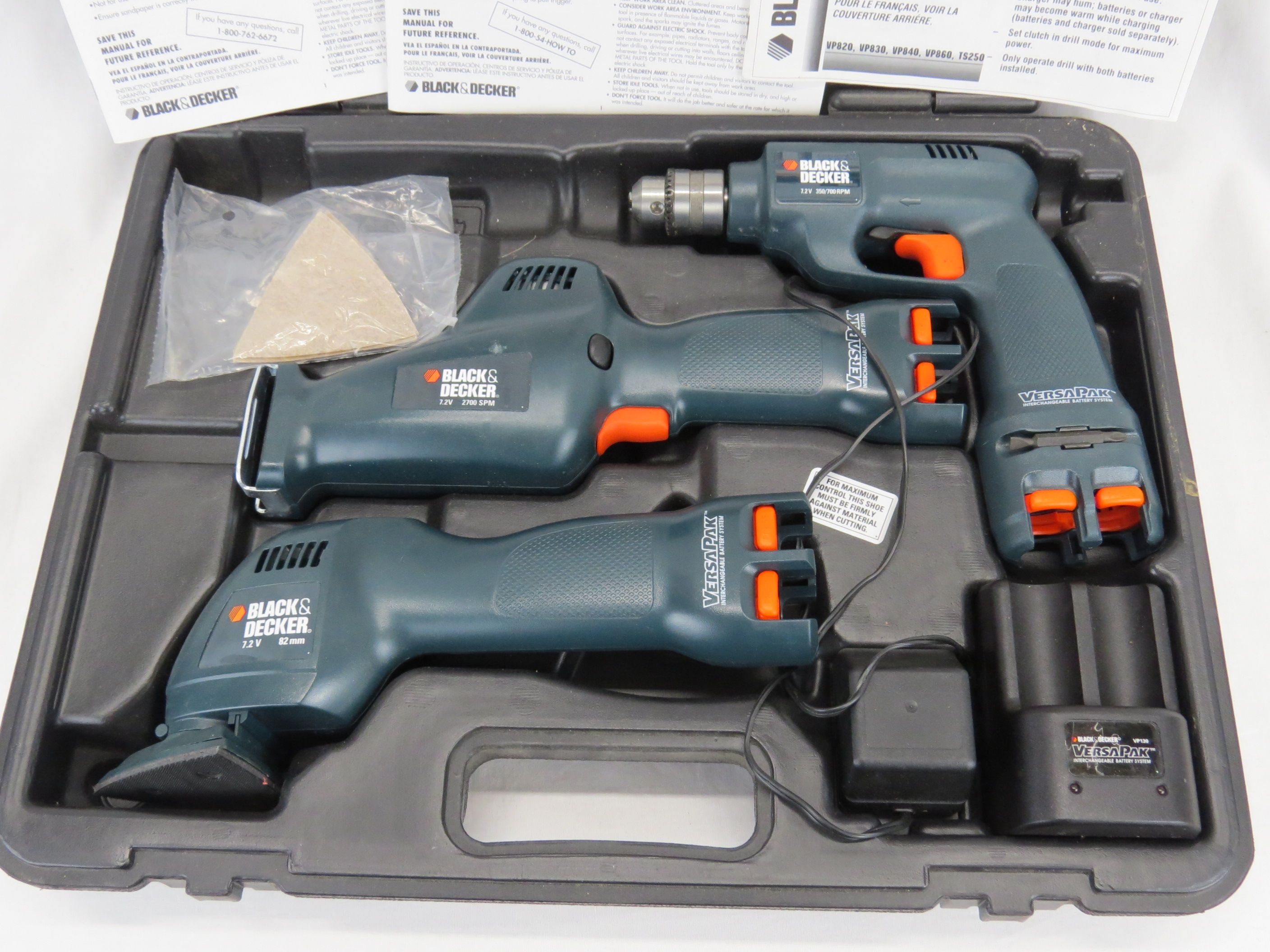 Black & Decker VersaPak Power Tool Set- 5 Tools, Charger, Case