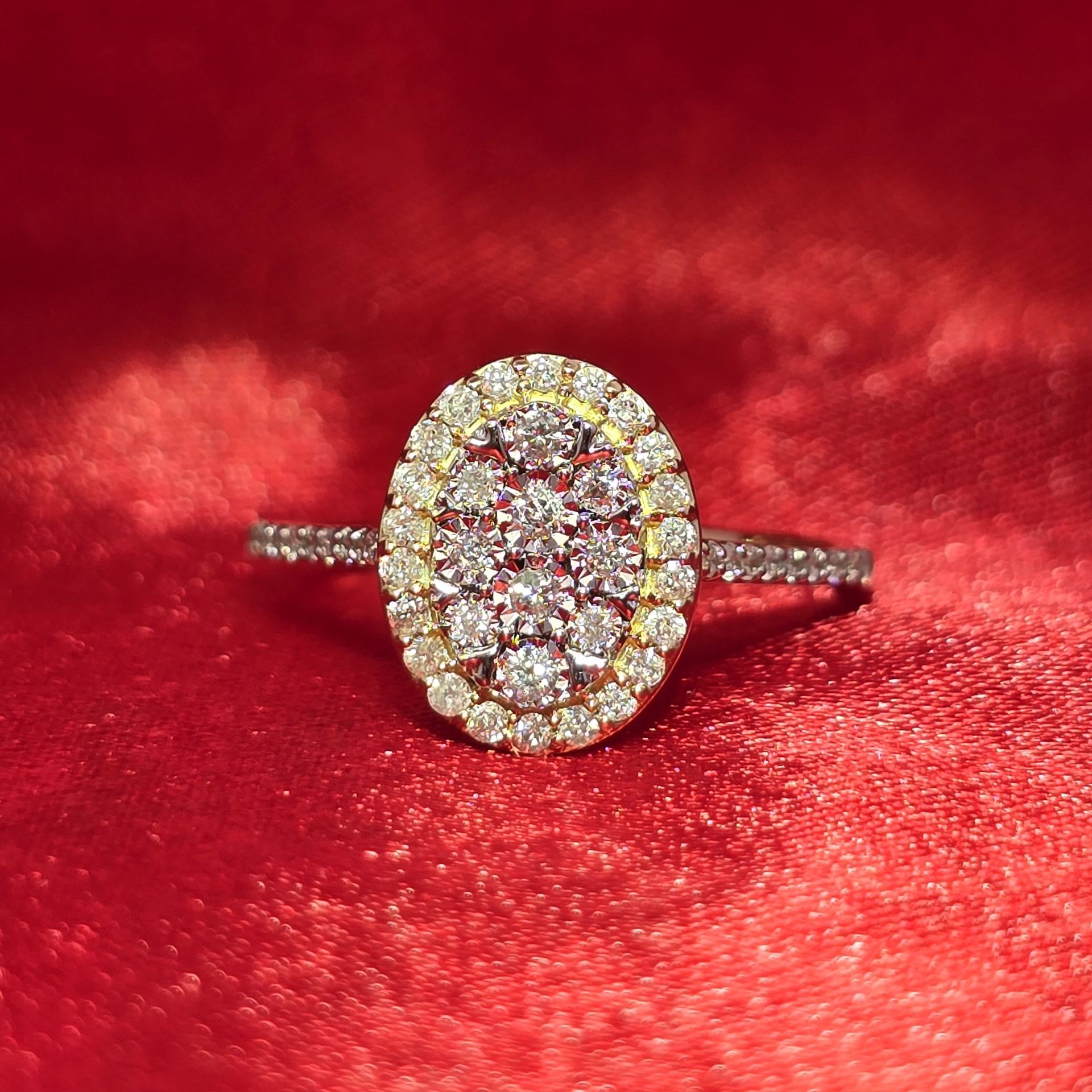 10k Yellow Gold Diamond Round Ring 0.35 ctw