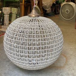 Vintage Sphere Hollywood Regency Chandelier 