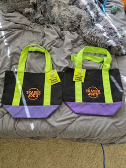 2 Trader Joe's Tote Bags Trick or Treat Edition