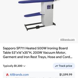 Sapporo SP711 Heated 500W Ironing Board
