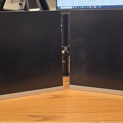 Two 24" Samaung Monitors Used Work Perfect On A Desktop Mount