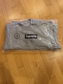 Grey Supreme Box Logo Hoodie 