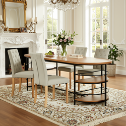 Homy Casa Nimble+Douro 5PC Dining Table Set for Dining Room and Kitchen Open Box