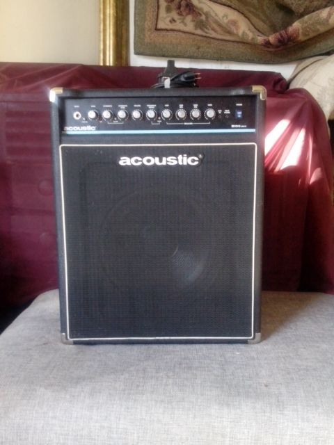 Acoustic B100 MK2 B100mkII 100W Bass Combo Amp Specifications: Dimensions: 19.1"W x 15.2" D x 24.4" HWeight: 55.5 lb.