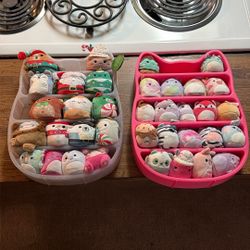 Mini Squishmallows And Display Cases 