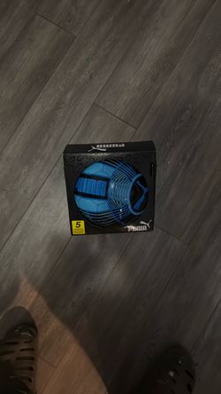 Blue puma soccer ball