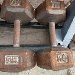 50 Lbs Dumbbells Weights 