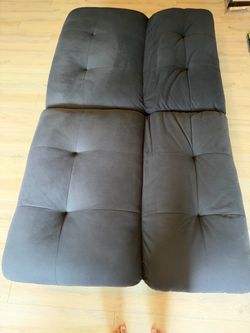 $50 Queen Size Futon Sofa - Free throw blanket and pillows