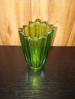 Green Glass Vase