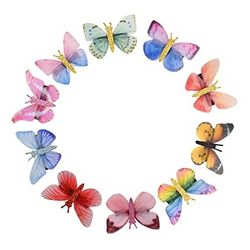 10 PCS Handmade Glitter Butterfly Hair Clips 