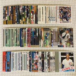 Chicago Cubs 125 Card Baseball Lot!