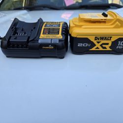 Dewalt 20v  Batería Y Cargador 
