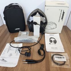 Bose A20 ANR Aviation Headset, Dual GA Plugs, New Bluetooth Controller W/Box