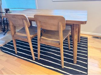 Castelry Seb Dining Table with Bench and 2 chairs