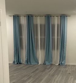 Blackout Window Curtains And Double Rod