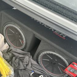 Dual Kicker CompR 12inch Subs with box 