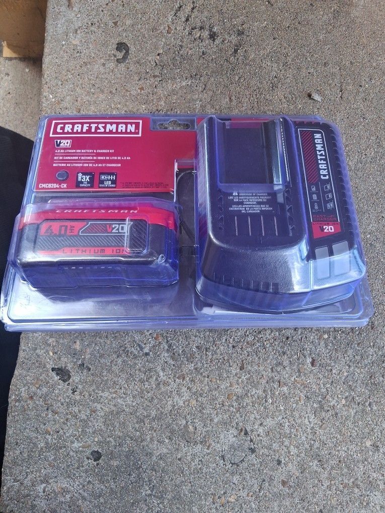 Craftsman 4.0 V20 Battery With Charger