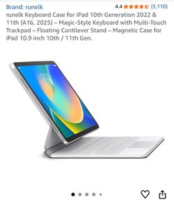 iPad 10th generation white keyboard laptop cover