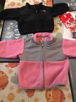 North faces black 0-3 months punk & gray 12-18 months