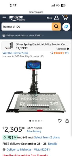 Harmar Mobility Scooter Lift