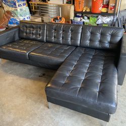 Black Leather Couch
