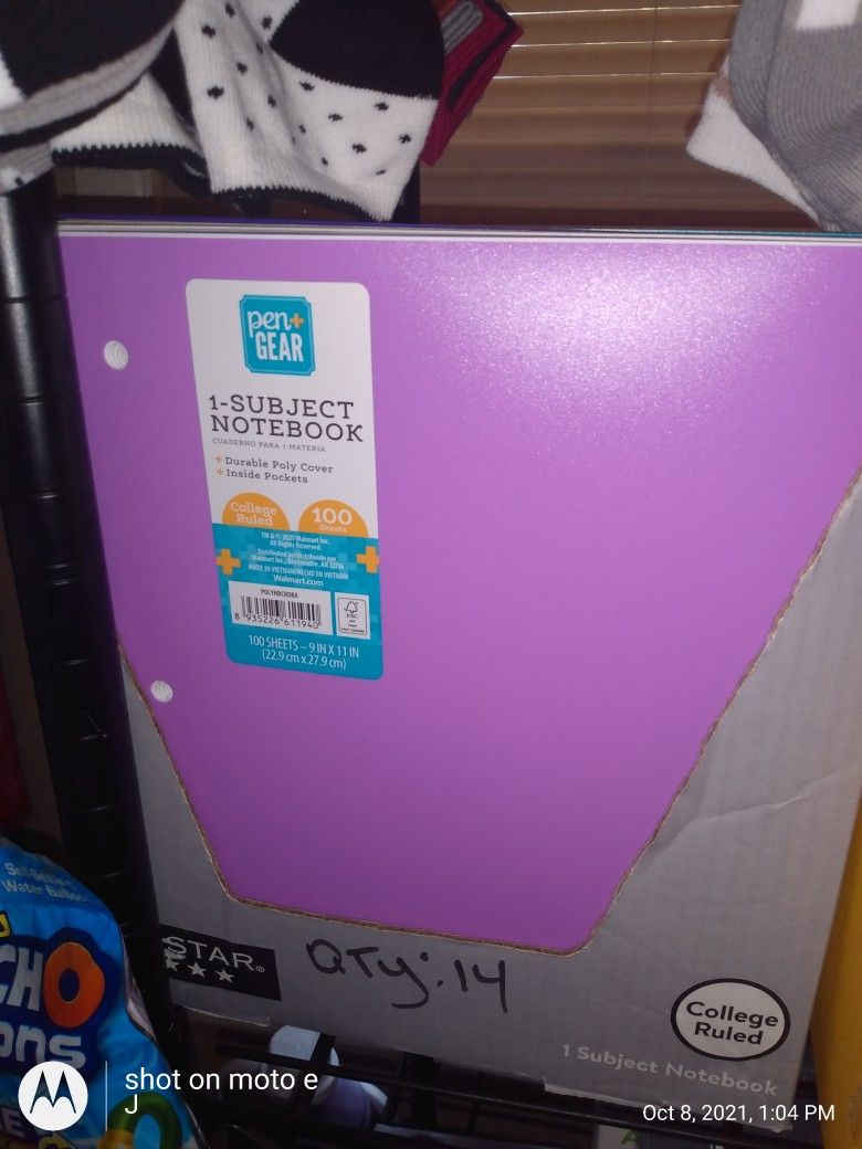 One Subject Notebook