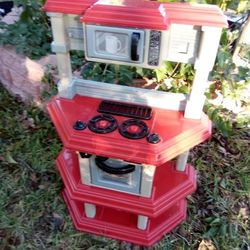 Outdoor Toddler Kitchen $35  / Outdoor Play Toy With Chair $200
