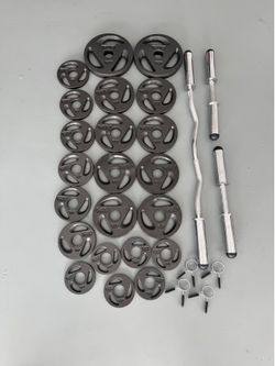CAP Olympic steel weights plates (175LB)