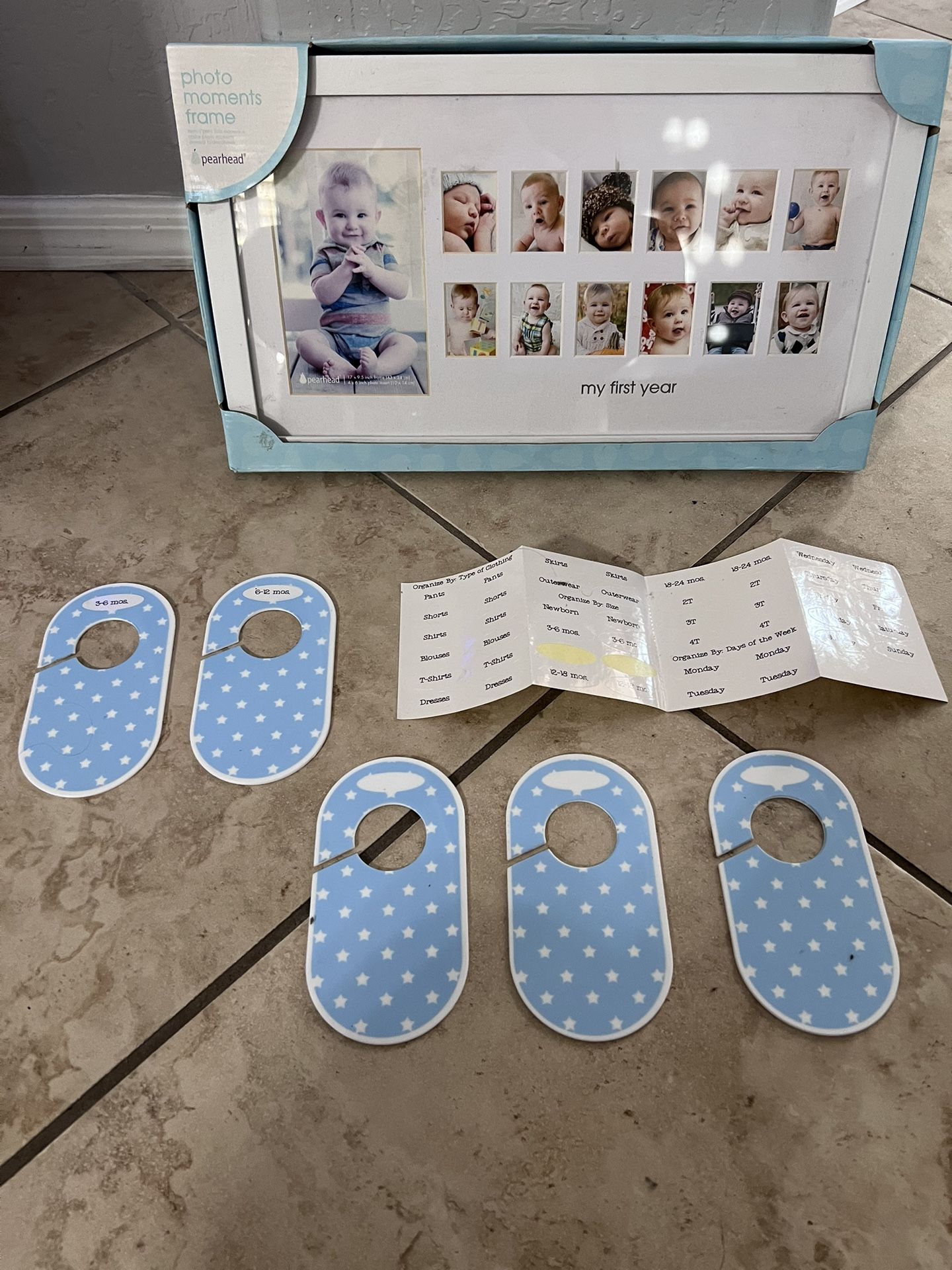 Baby first year frame with hangers