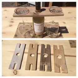Single bottle pallet glass holder
