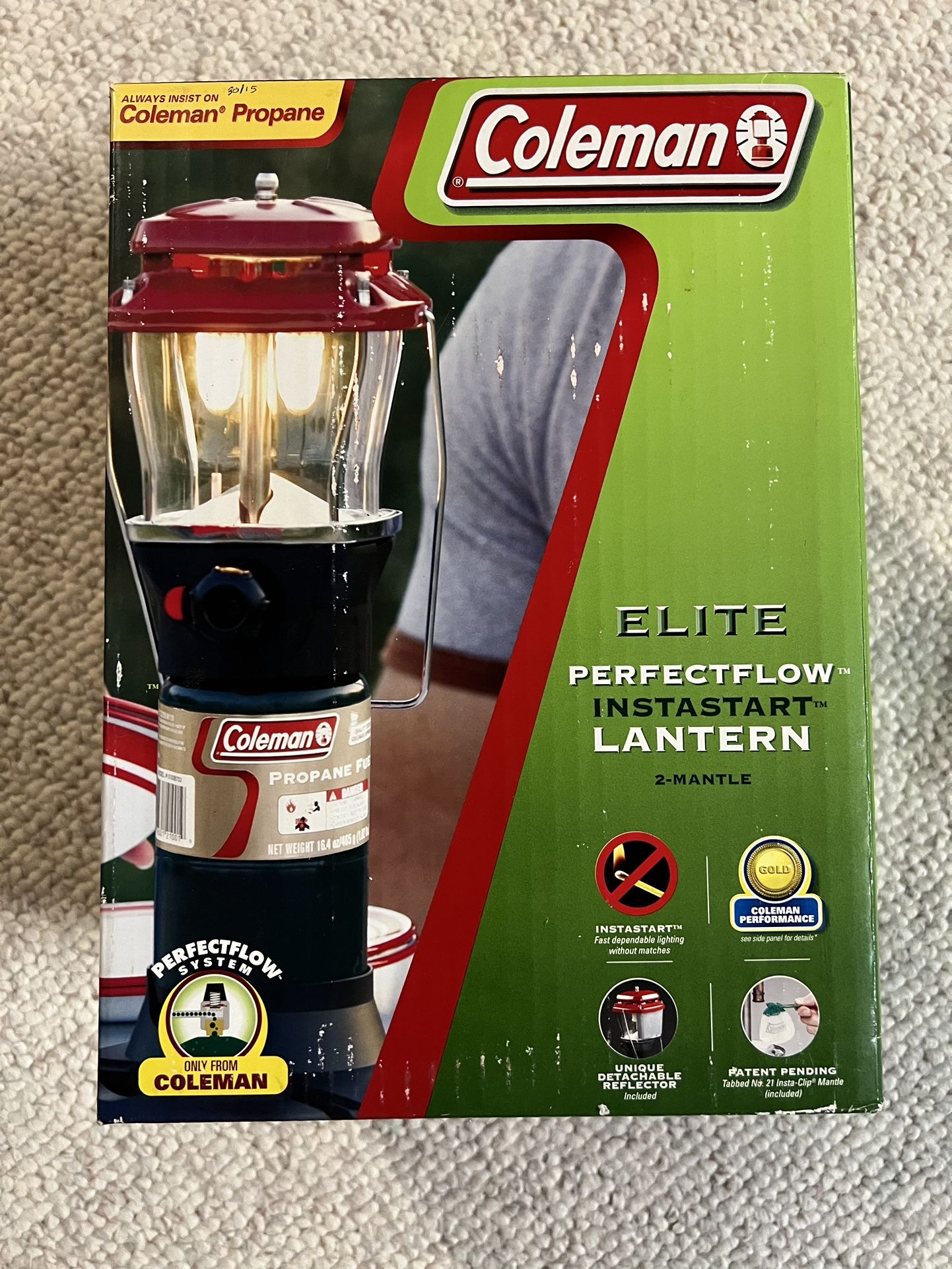 Coleman Elite Perfectflow Inststart Lantern - New