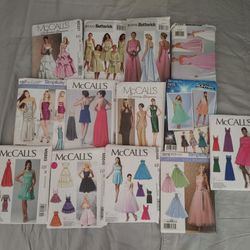 Formal And Evening Gown Sewing Patterns Set