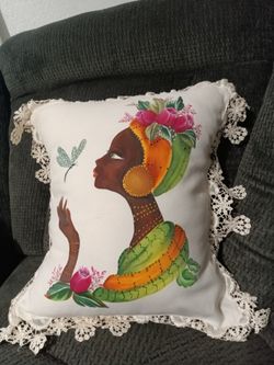 Beautiful African Woman Pillow 