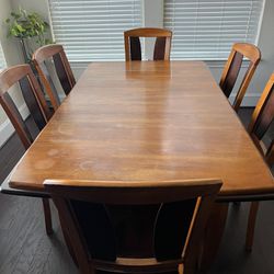 6ft Kitchen Table W/6chairs Set